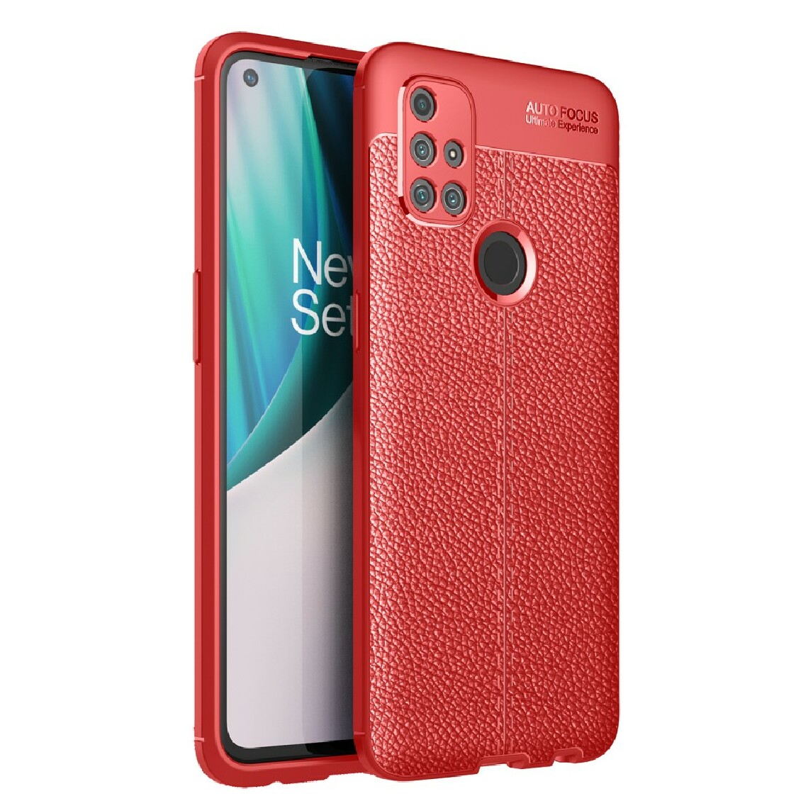 Other - Coque en TPU texture de litchi souple rouge pour votre OnePlus Nord N10 5G - Coque, étui smartphone