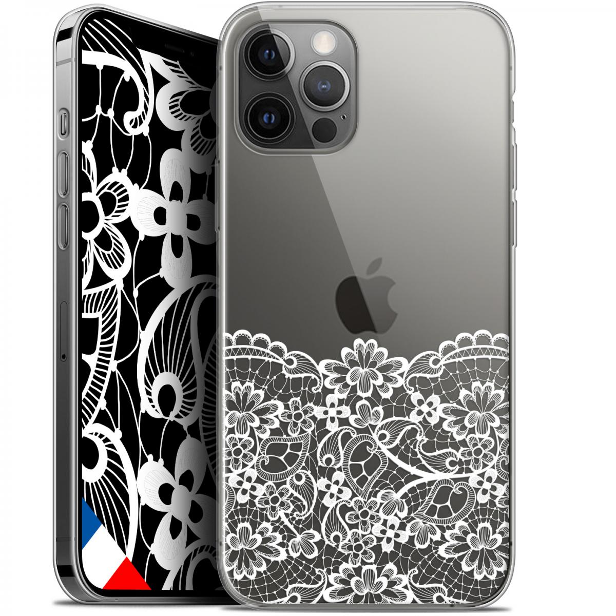 Caseink - Coque Pour Apple iPhone 12 Pro MAX (6.7 ) [Gel HD Collection Spring Design Bas dentelle - Souple - Ultra Fin - Imprimé en France] - Coque, étui smartphone