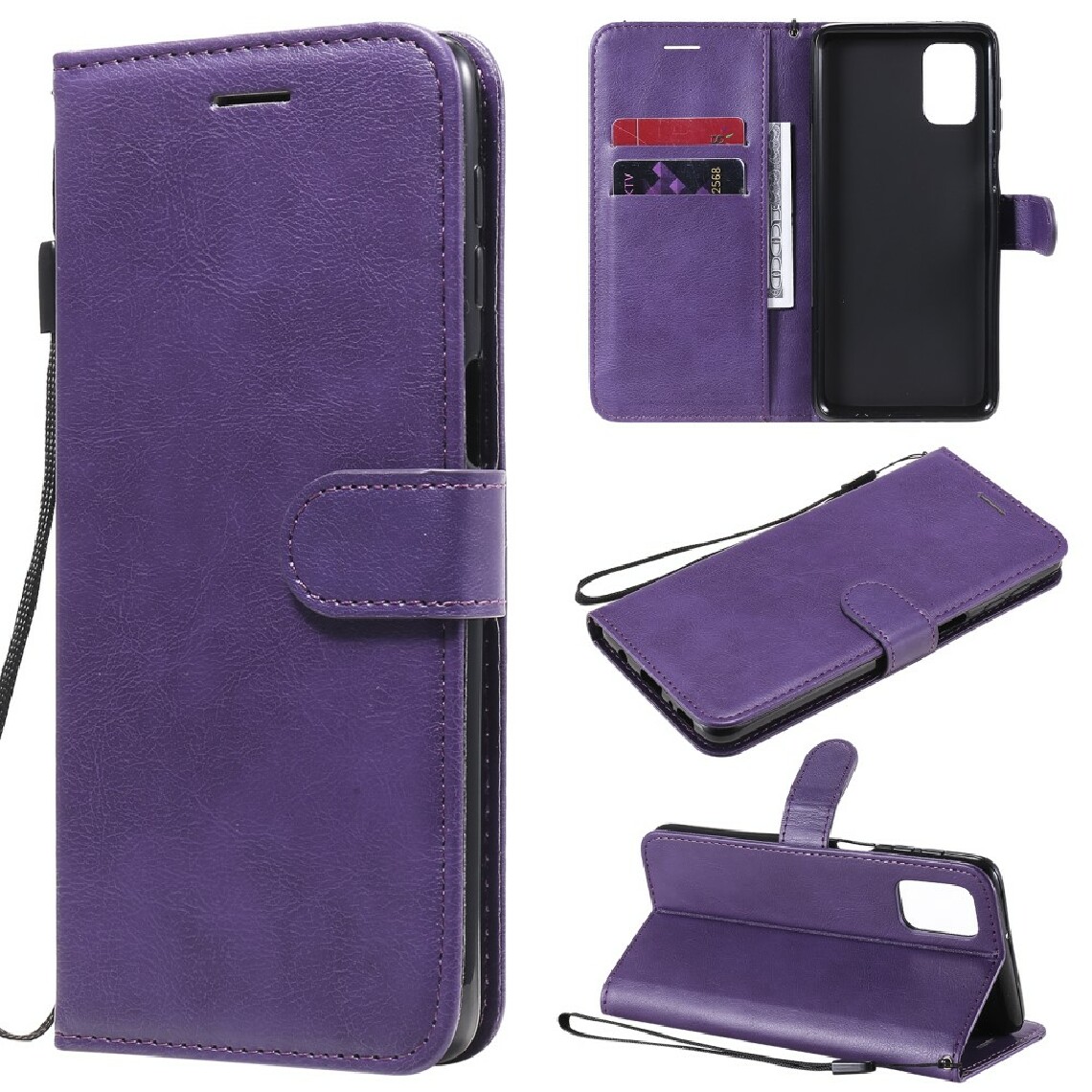 Other - Etui en PU + TPU avec support et bandoulière pratique violet pour votre Samsung Galaxy M31s - Coque, étui smartphone
