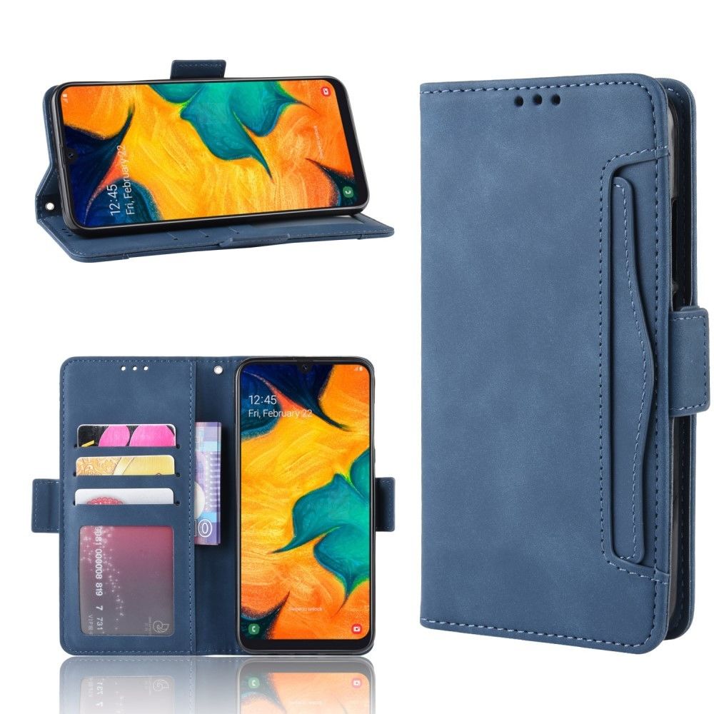 marque generique - Etui en PU avec plusieurs porte-cartes bleu pour votre Samsung Galaxy A40 - Coque, étui smartphone