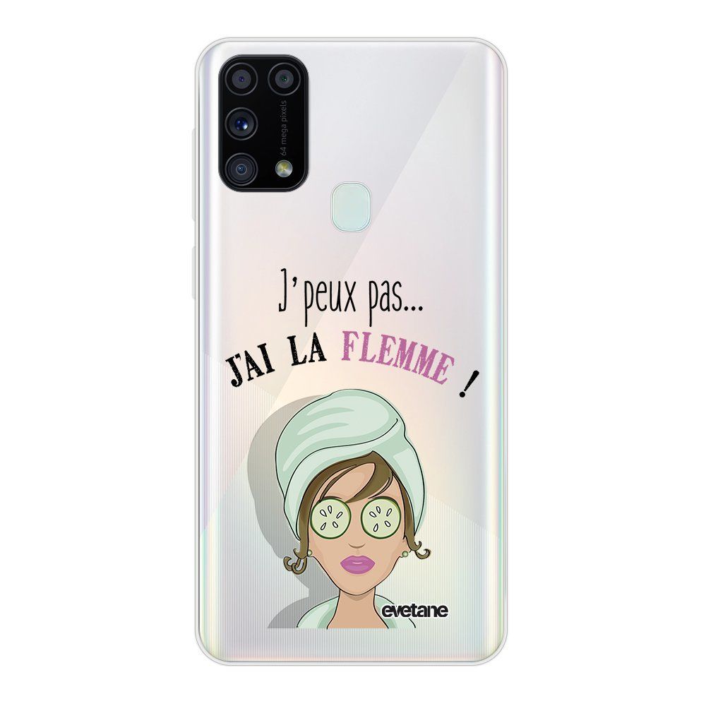 Evetane - Coque Samsung Galaxy M31 360 intégrale transparente J'ai La Flemme Ecriture Tendance Design Evetane. - Coque, étui smartphone