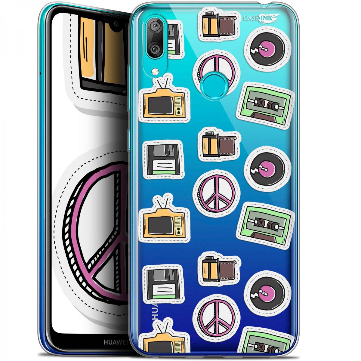 Caseink - Coque arrière Huawei Y7 / Prime / Pro 2019 (6.26 ) Gel HD [ Nouvelle Collection - Souple - Antichoc - Imprimé en France] Vintage Stickers - Coque, étui smartphone