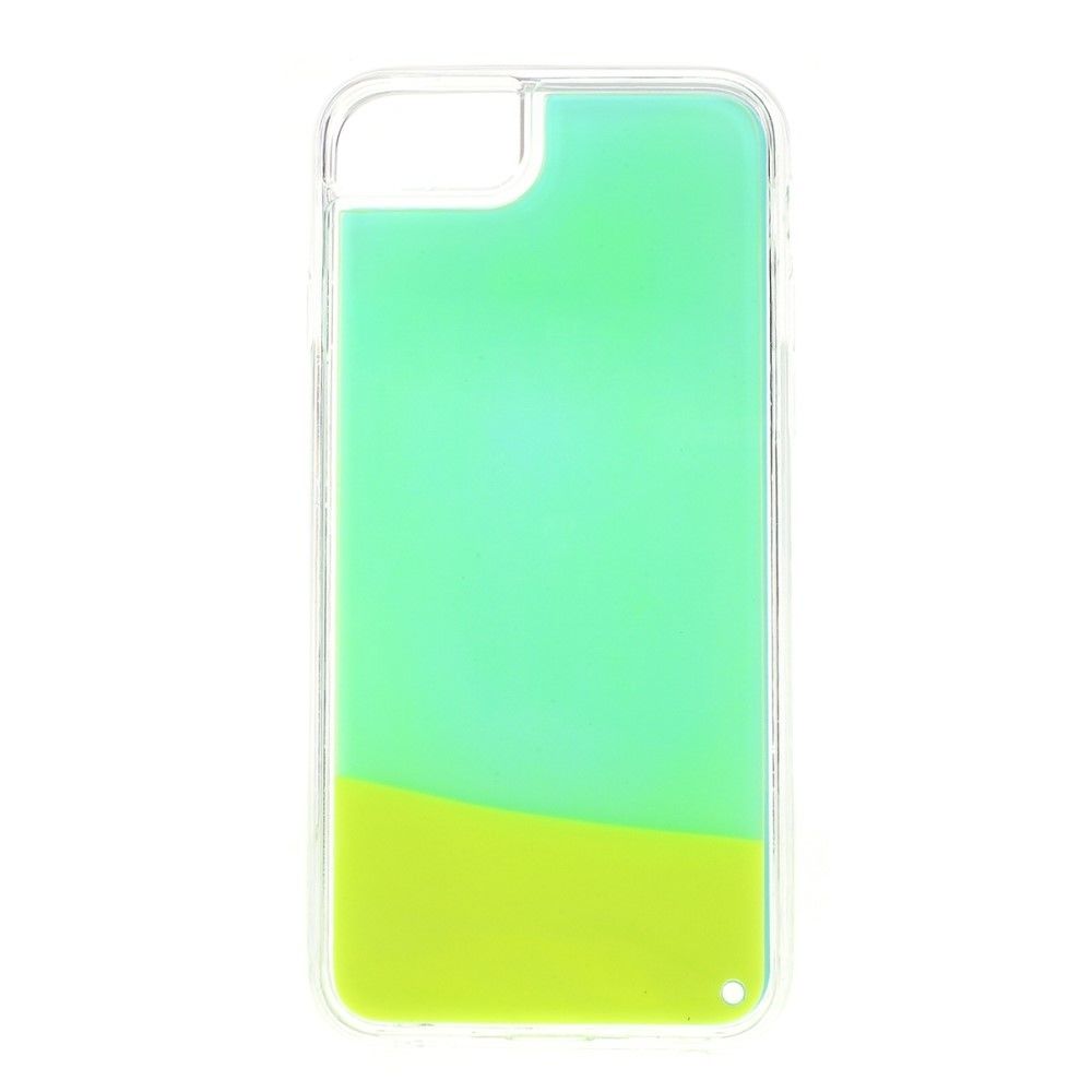 marque generique - Coque en TPU sables mouvants lumineux cyan/vert pour votre Apple iPhone 7 Plus/8 Plus/6 Plus 5.5 pouces - Coque, étui smartphone
