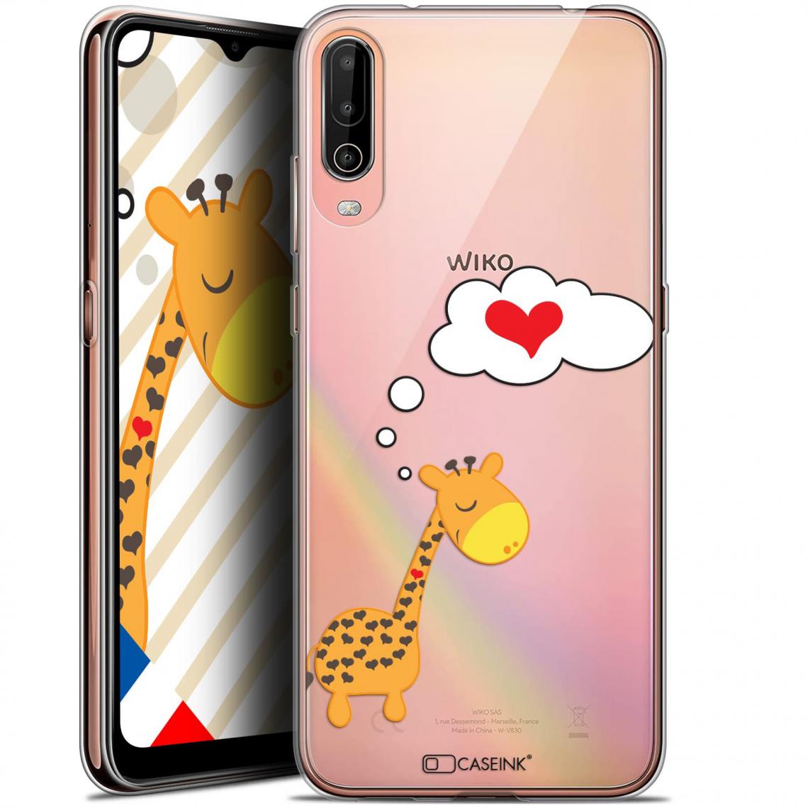 Caseink - Coque Pour Wiko View 4 (6.5 ) [Gel HD Collection Love Saint Valentin Design Girafe Amoureuse - Souple - Ultra Fin - Imprimé en France] - Coque, étui smartphone