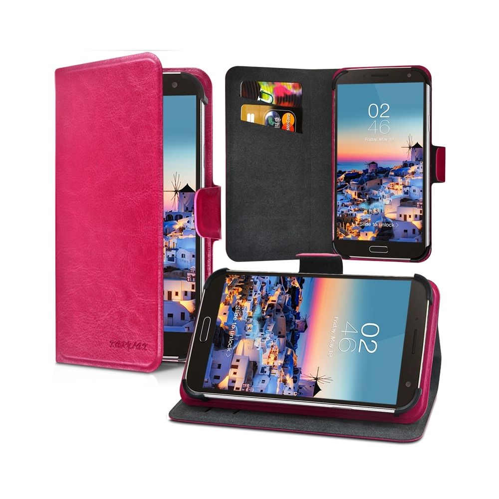 Karylax - Etui Universel L Porte-Carte Couleur Rose pour Smartphone Insys AC7-DJ02 - Autres accessoires smartphone