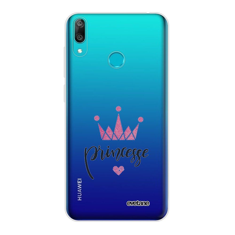 Evetane - Coque Huawei Y7 2019 souple transparente Princesse Couronne Motif Ecriture Tendance Evetane - Coque, étui smartphone