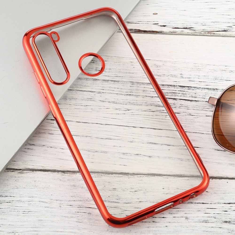 Wewoo - Coque Souple Pour Xiaomi Redmi Note 8 TPU Transparent Etui de protection téléphone portable étanche et Rouge - Coque, étui smartphone