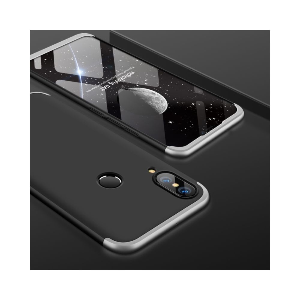Wewoo - Coque noir + argent pour Huawei P20 Lite PC 360 Degrés couverture complète Housse de protection arrière + - Coque, étui smartphone