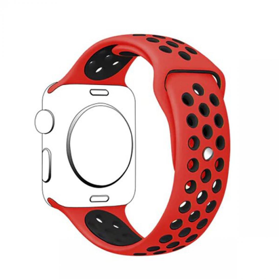 Phonecare - Bracelet Bicolore pour Garmin Marq Golfer - Rouge / Noir - Autres accessoires smartphone