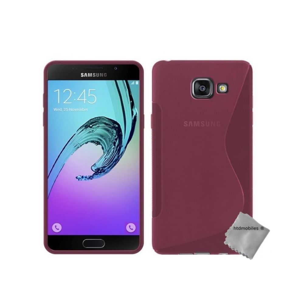 Htdmobiles - Housse etui coque pochette silicone gel fine pour Samsung Galaxy A5 (2016) + verre trempe - ROSE - Autres accessoires smartphone