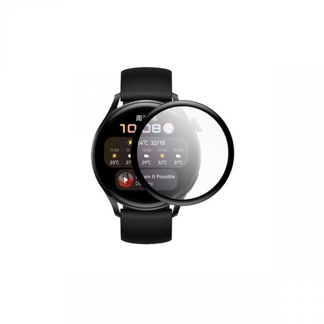 Phonecare - Film Protecteur D'écran Gel Couverture Complete avec Bords Noire pour Huawei Watch 3 Pro - Autres accessoires smartphone