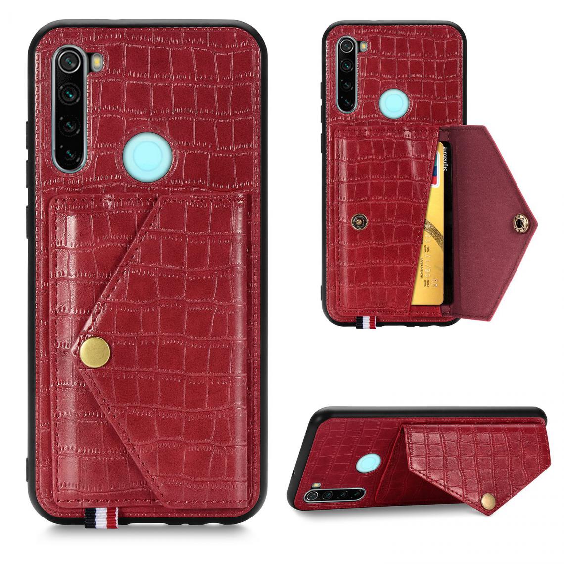 OtterBox - Housse Etui Coque de protection pour Xiaomi Redmi Note 8 Rouge avec Porte Carte (imit Croco) [Rouge] - Coque, étui smartphone