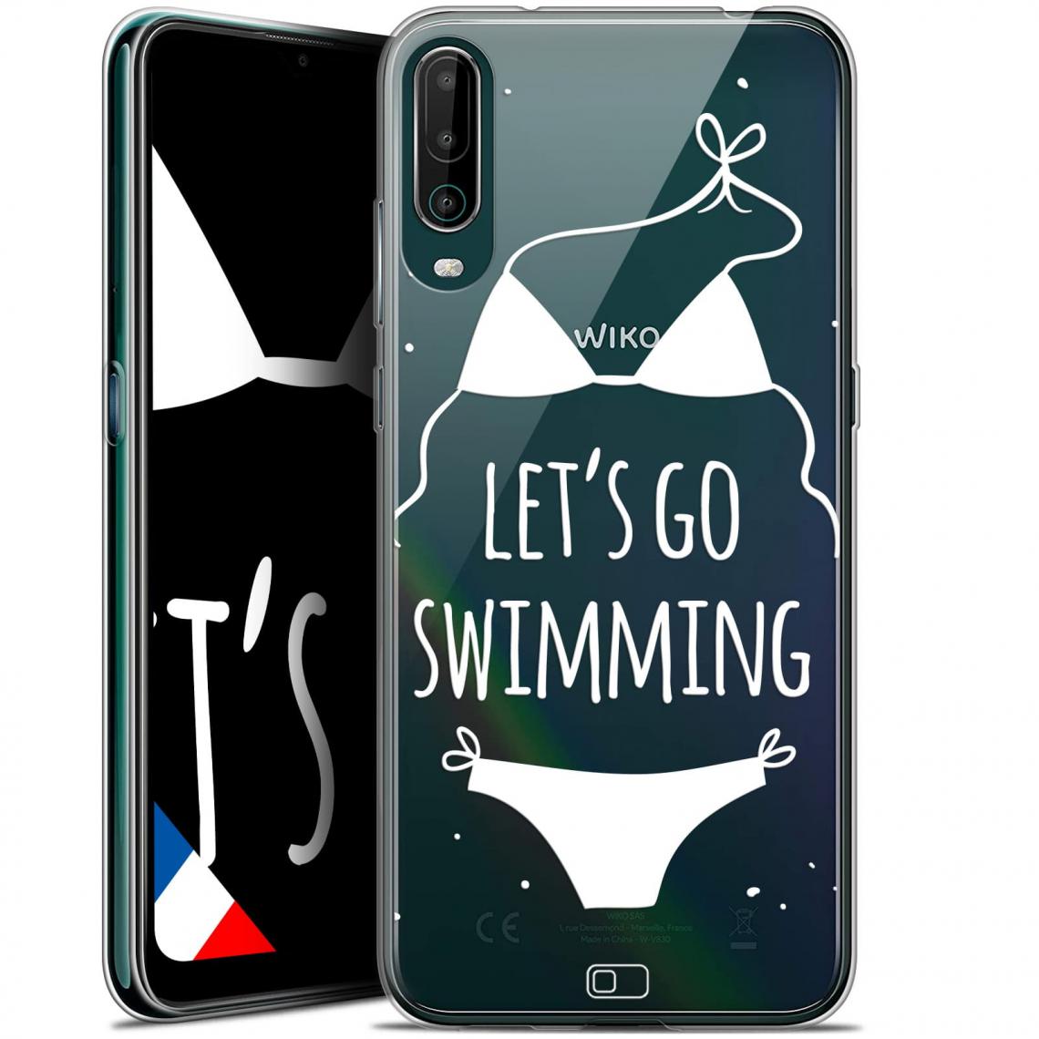 Caseink - Coque Pour Wiko View 4 (6.5 ) [Gel HD Collection Summer Design Let's Go Swim - Souple - Ultra Fin - Imprimé en France] - Coque, étui smartphone