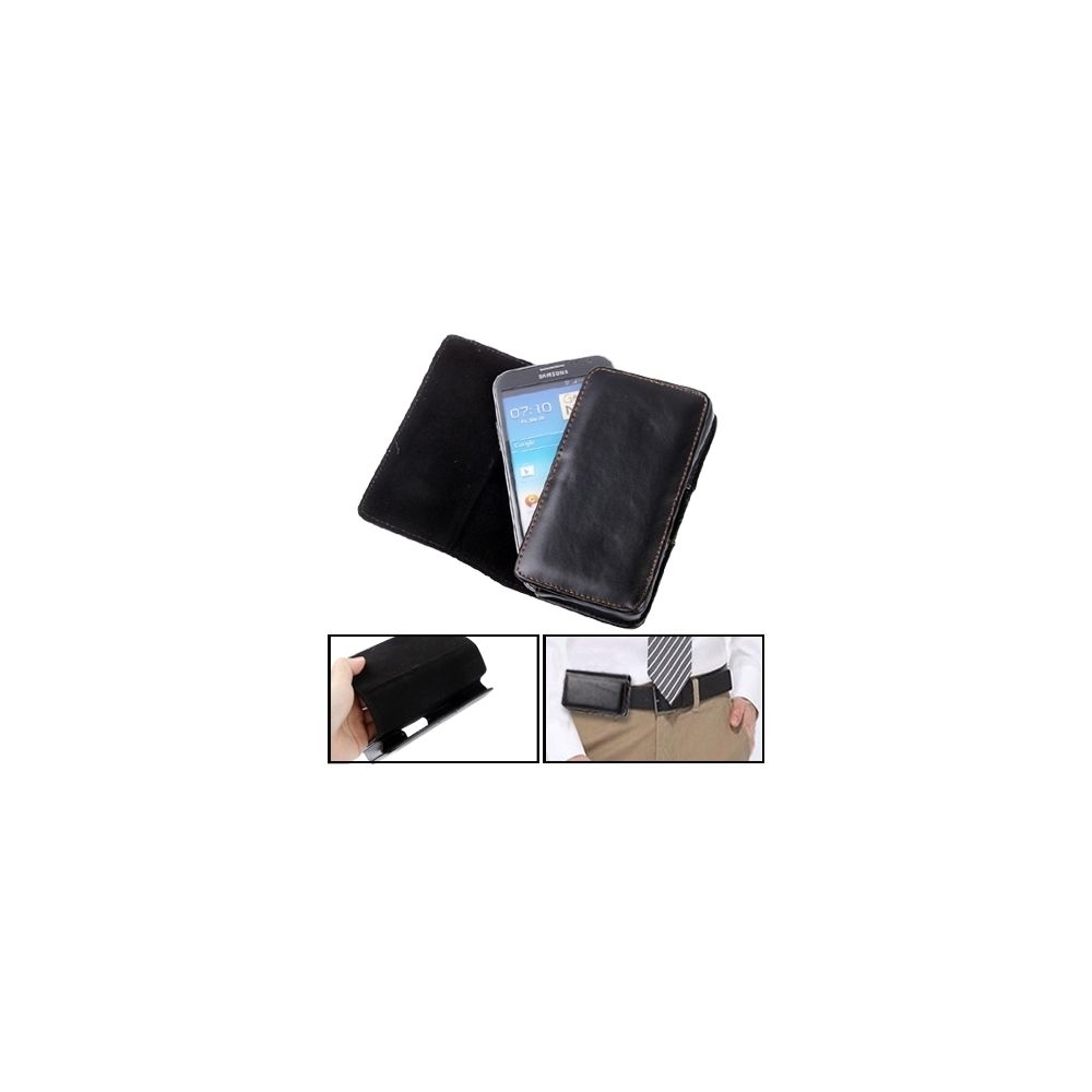 Wewoo - Housse Étui pour Samsung Galaxy Note III / N9000, Note II / N7100 Etui en cuir avec clip - Coque, étui smartphone