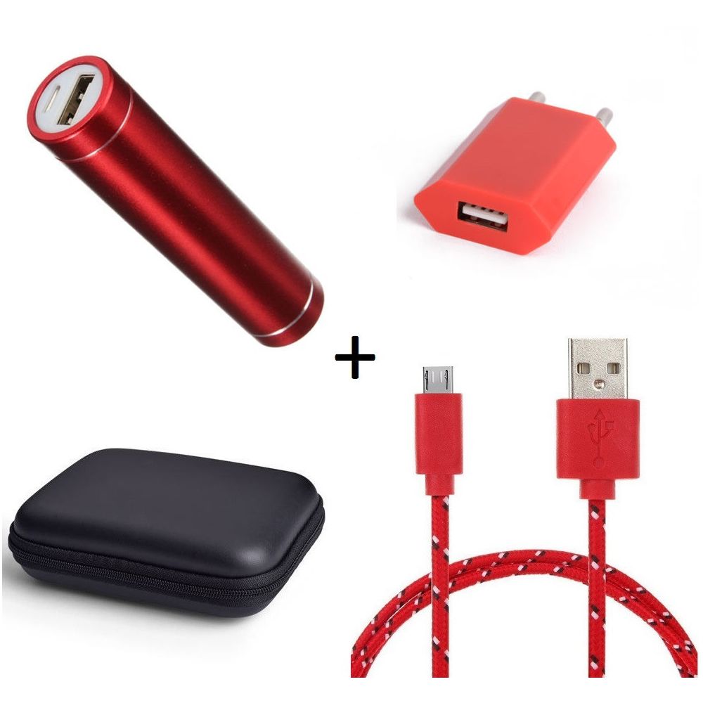 Shot - Pack pour AMAZON Fire HD 8 (Cable Chargeur Micro USB Tresse 3m + Pochette + Batterie + Prise Secteur) Android - Chargeur secteur téléphone