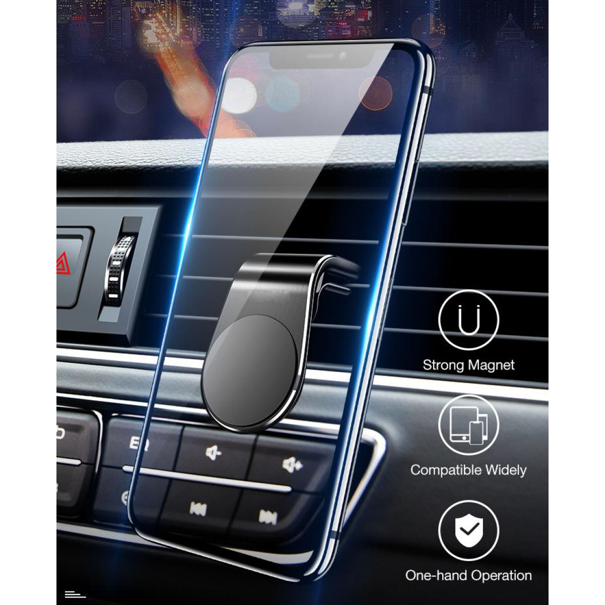 Shot - Support Voiture Aimant Pince pour SAMSUNG Galaxy S4 Mini Smartphone Ventilateur Magnetique (NOIR) - Autres accessoires smartphone