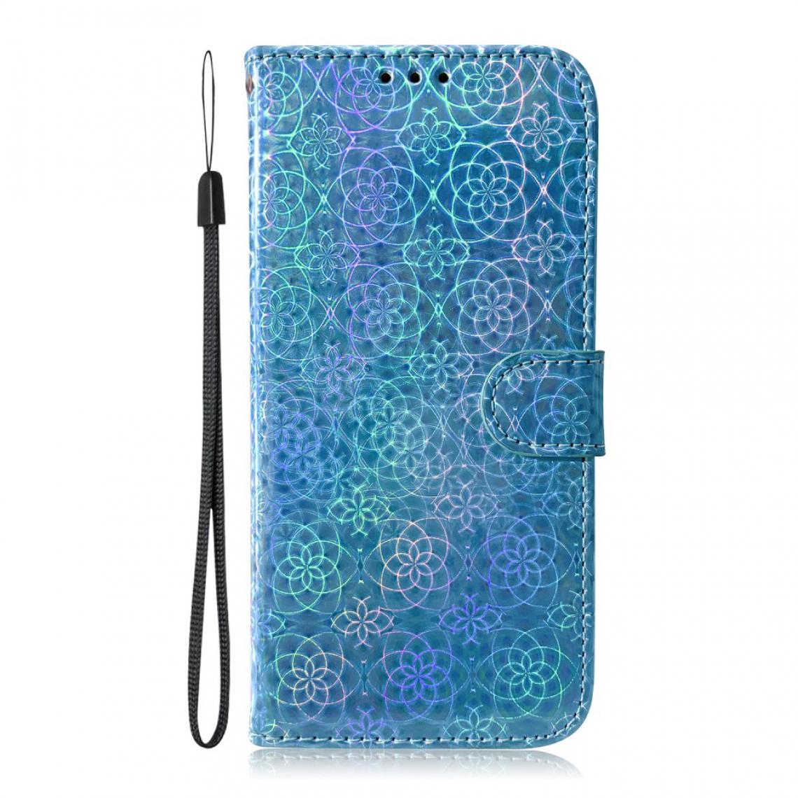 Other - Etui en PU motif de fleurs avec support bleu pour votre Samsung Galaxy S30 Plus - Coque, étui smartphone