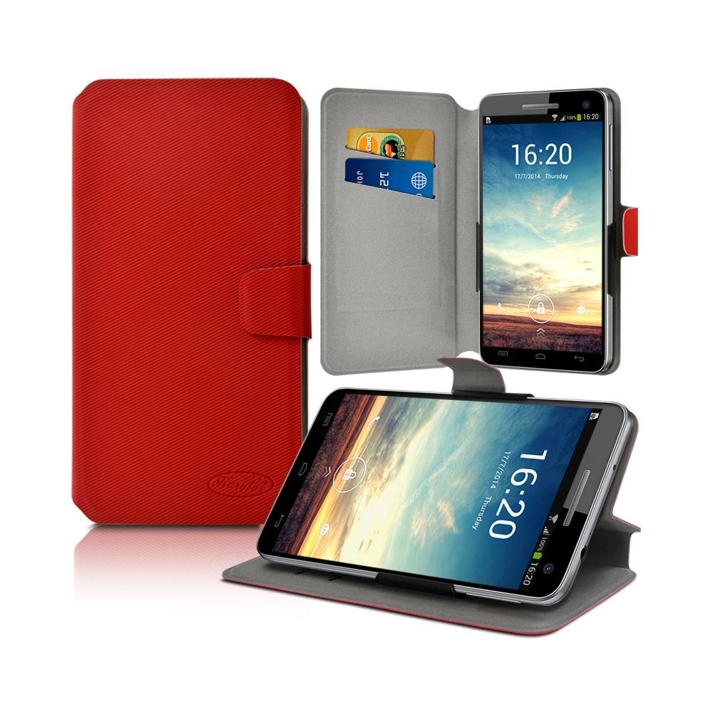 Karylax - Housse Etui Porte-Carte Support Universel S Couleur Rouge pour Doogee Leo DG280 - Autres accessoires smartphone