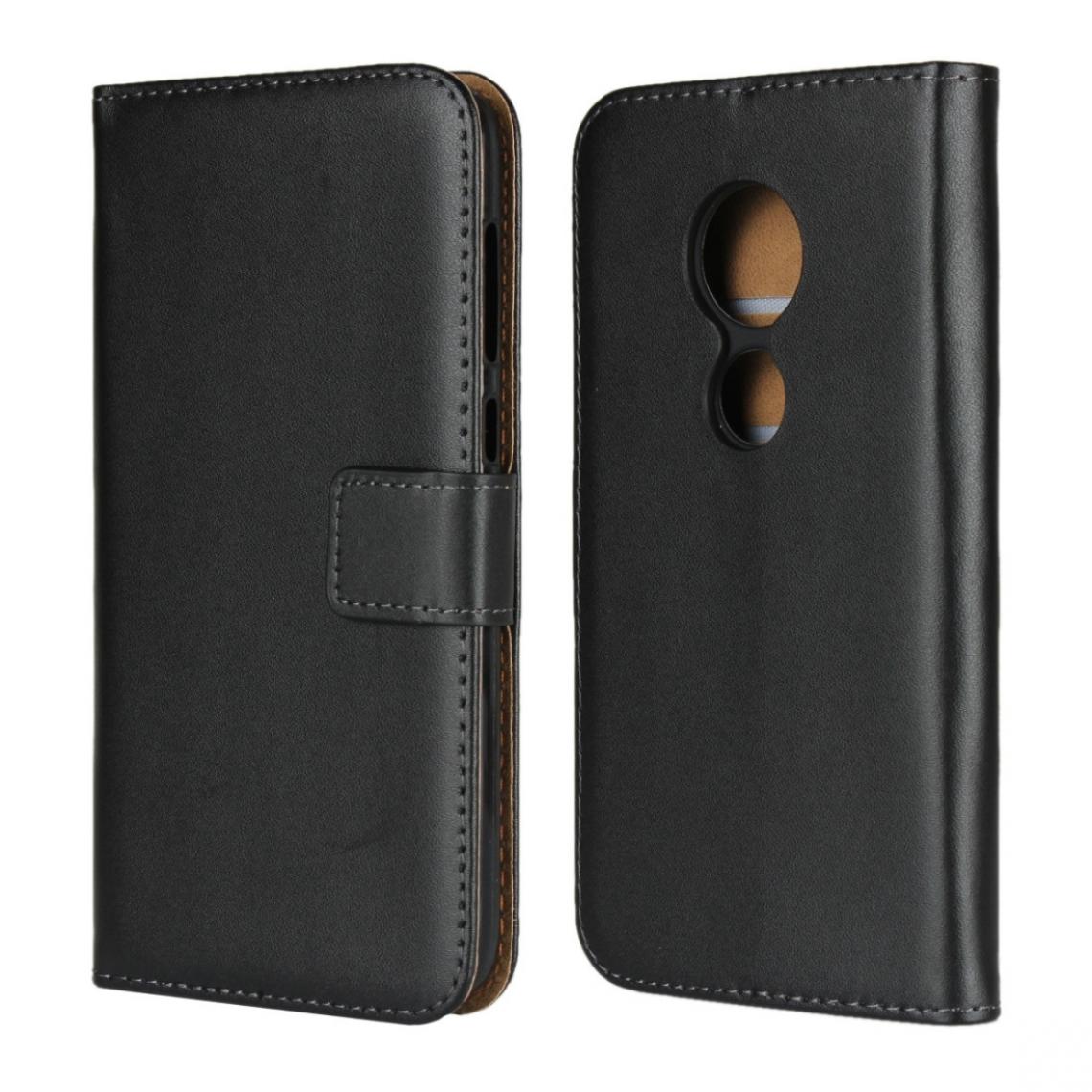 Wewoo - Housse Coque Étui à rabat horizontal en cuir pour Moto E5 Playavec fermoir magnétiquesupportfente carte et portefeuille noir - Coque, étui smartphone