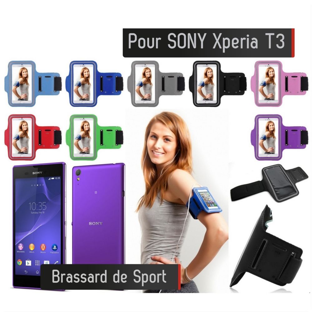 Shot - Brassard Sport Sony Xperia T3 Housse Etui Coque (NOIR) - Coque, étui smartphone