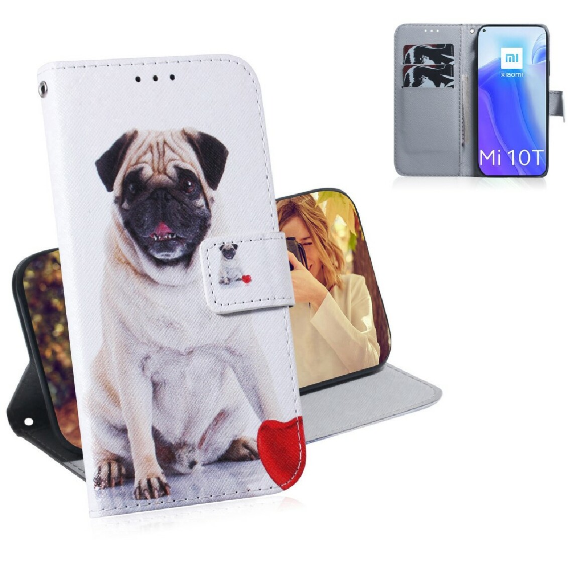 Other - Etui en PU à motifs avec support chien pour votre Xiaomi Mi 10T 5G/10T Pro 5G/Redmi K30S - Coque, étui smartphone
