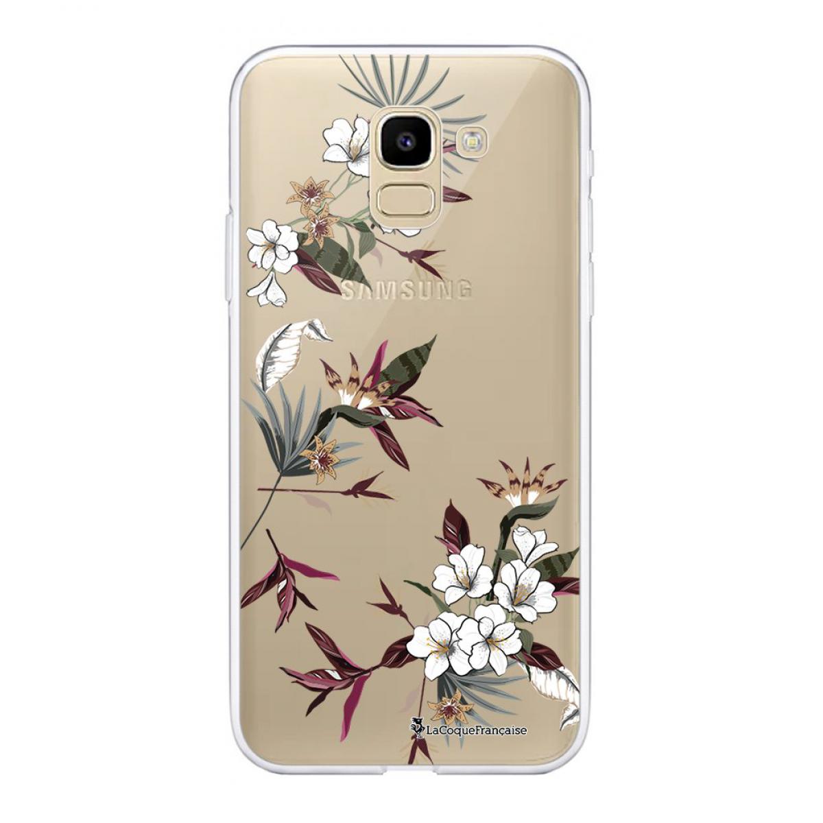 La Coque Francaise - Coque Samsung Galaxy J6 2018 souple transparente Fleurs Sauvages Motif Ecriture Tendance La Coque Francaise - Coque, étui smartphone