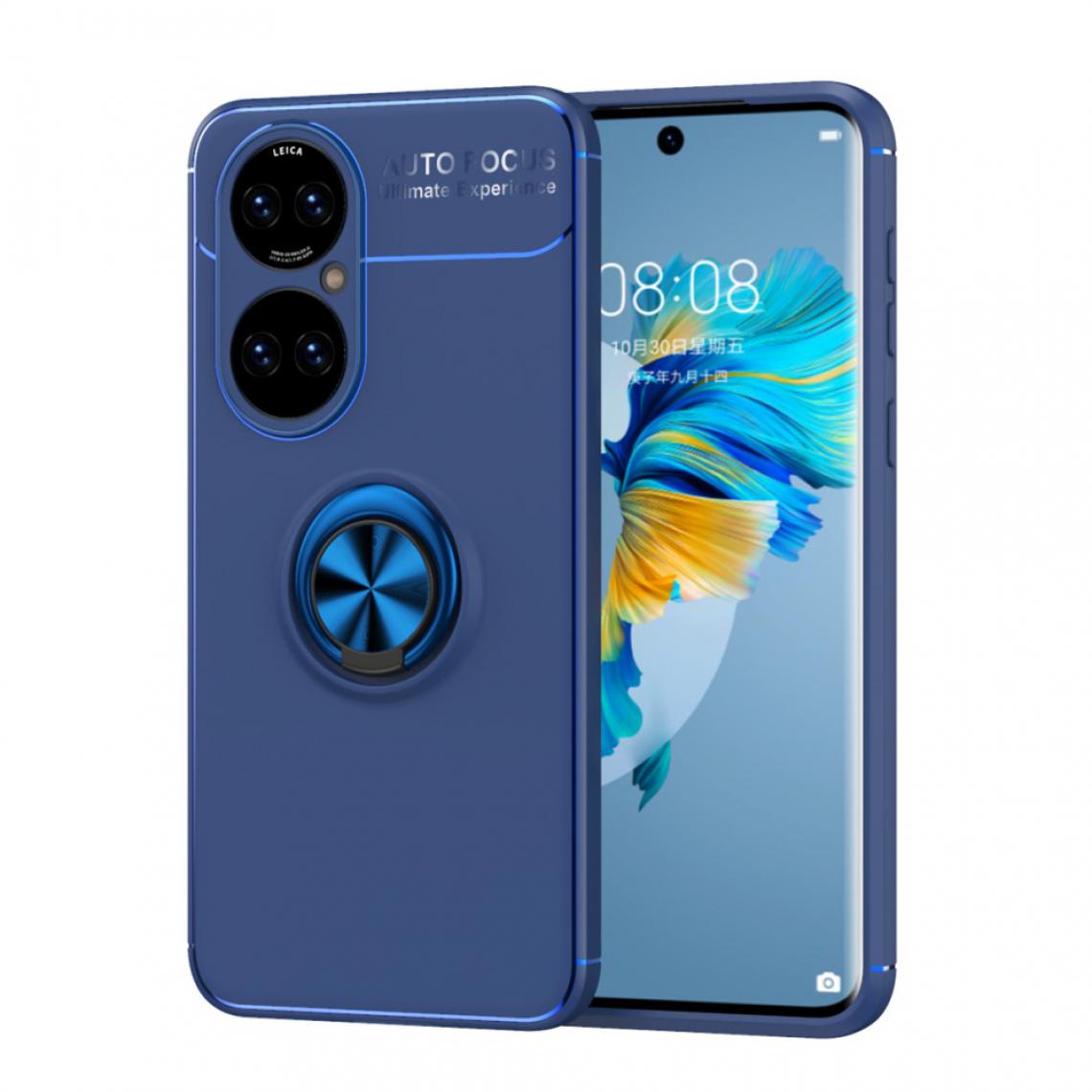 Other - Coque en TPU avec béquille et feuille magnétique intégrée bleu pour votre Huawei P50 Pro - Coque, étui smartphone