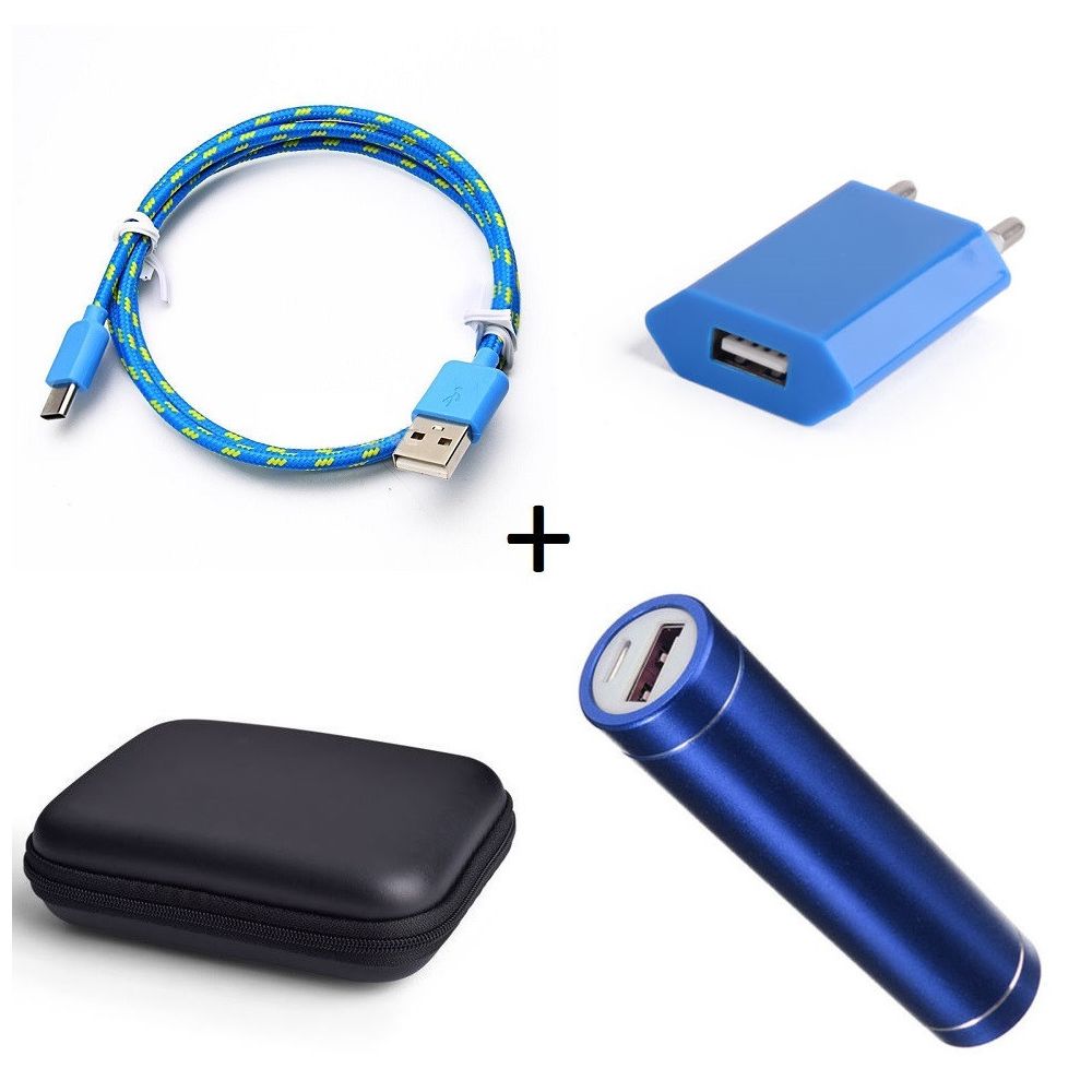 Shot - Pack pour SONY Xperia XA1 (Cable Chargeur Type C Tresse 3m + Pochette + Batterie + Prise Secteur) Android - Chargeur secteur téléphone