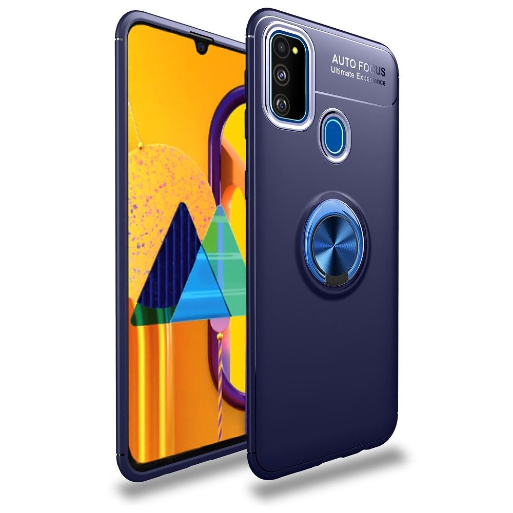 marque generique - Coque en TPU avec béquille bleu pour votre Samsung Galaxy M30s - Coque, étui smartphone