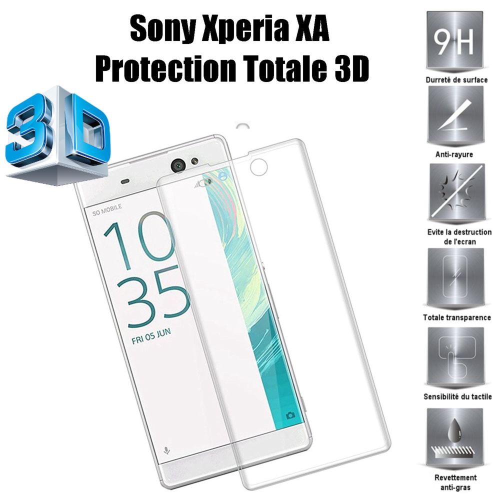 marque generique - Sony Xperia XA Vitre protection d'ecran en verre trempé incassable protection integrale Full 3D Tempered Glass - Autres accessoires smartphone