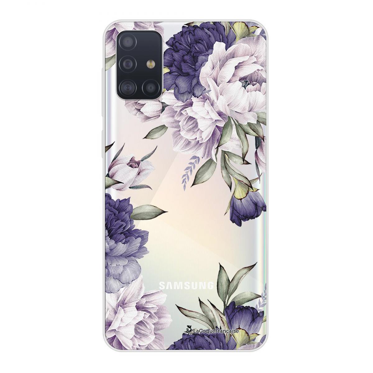 La Coque Francaise - Coque Samsung Galaxy A51 5G souple transparente Pivoines Violettes Motif Ecriture Tendance La Coque Francaise - Coque, étui smartphone