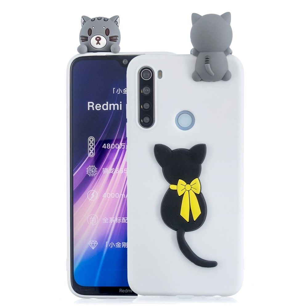 marque generique - Coque en TPU Décor de poupée animale 3D chat pour votre Xiaomi Redmi Note 8T - Coque, étui smartphone