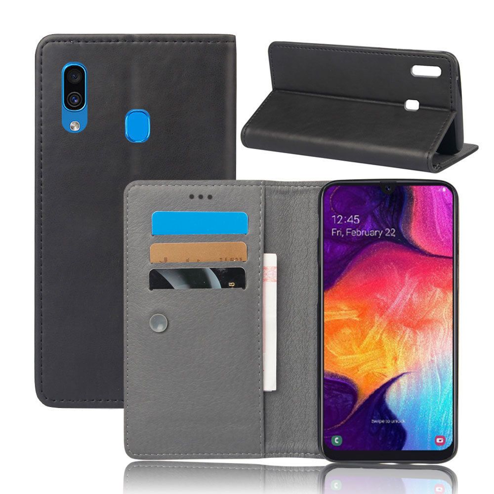 marque generique - Coque Étui en cuir multifonctionnel pour Samsung Galaxy A30 - Noir - Coque, étui smartphone