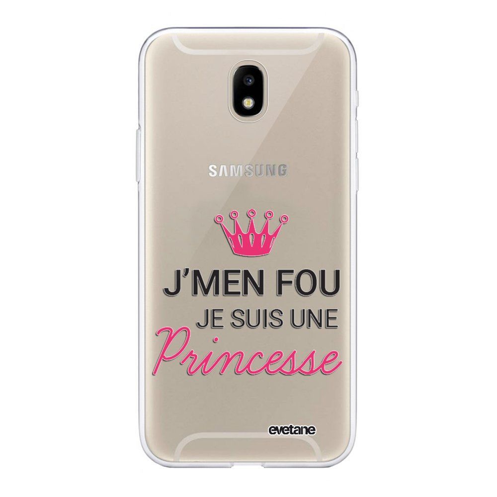 Evetane - Coque Samsung Galaxy J5 2017 souple transparente Je suis une princesse Motif Ecriture Tendance Evetane. - Coque, étui smartphone