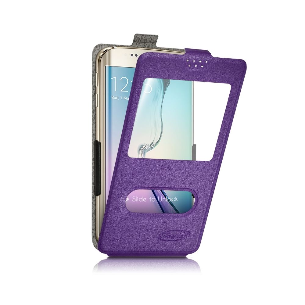 Karylax - Etui S-View à clapet Universel M Couleur Violet pour ZTE Blade V8 - Autres accessoires smartphone