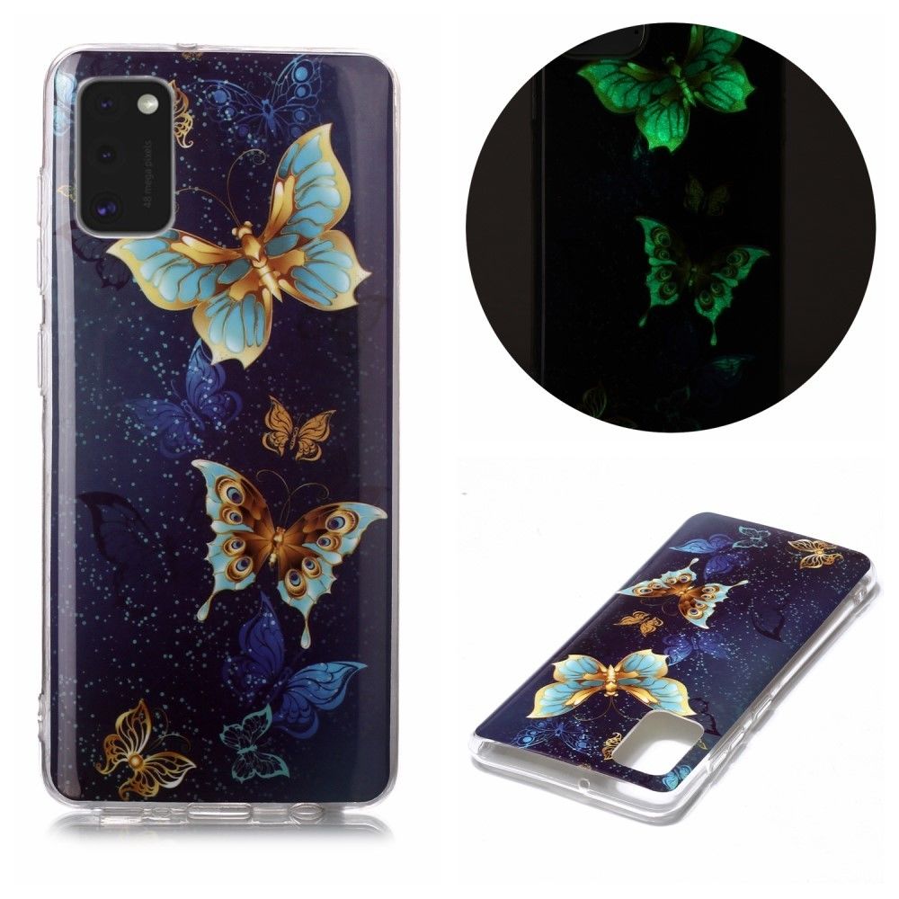 Generic - Coque en TPU noctilucent imd flexible beau papillon pour votre Samsung Galaxy A41 (Global Version) - Coque, étui smartphone