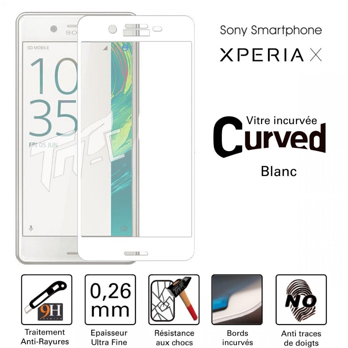 Tm Concept - Verre trempé 3D - Sony Xperia X - Blanc - TM Concept® - Protection écran smartphone