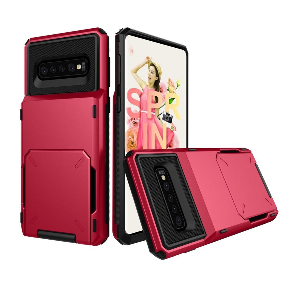 Wewoo - Coque Renforcée Housse de protection antichoc TPU + PC pour Galaxy S10 avec fente carte rouge - Coque, étui smartphone