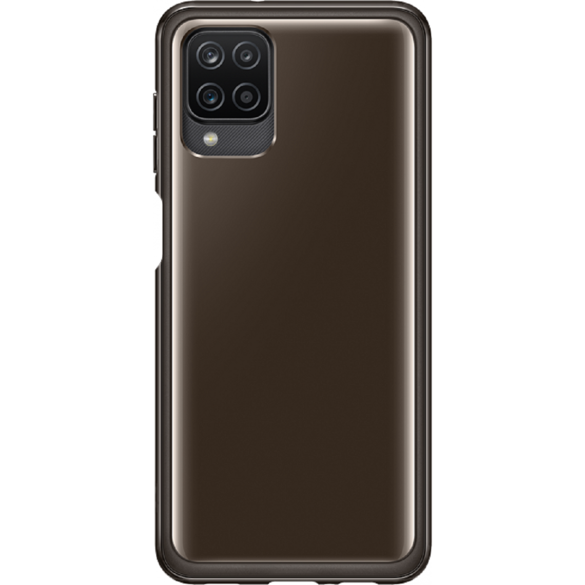 Samsung - Coque Transparente Noir pour Galaxy A12 - Coque, étui smartphone