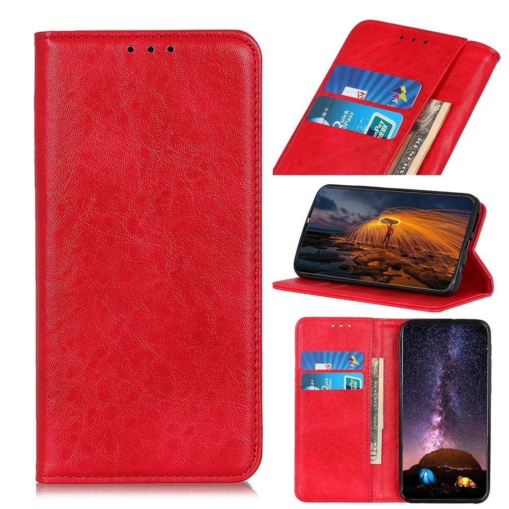 Generic - Etui en PU texture de cheval fou auto-absorbée rouge pour votre Sony Xperia L4 - Coque, étui smartphone