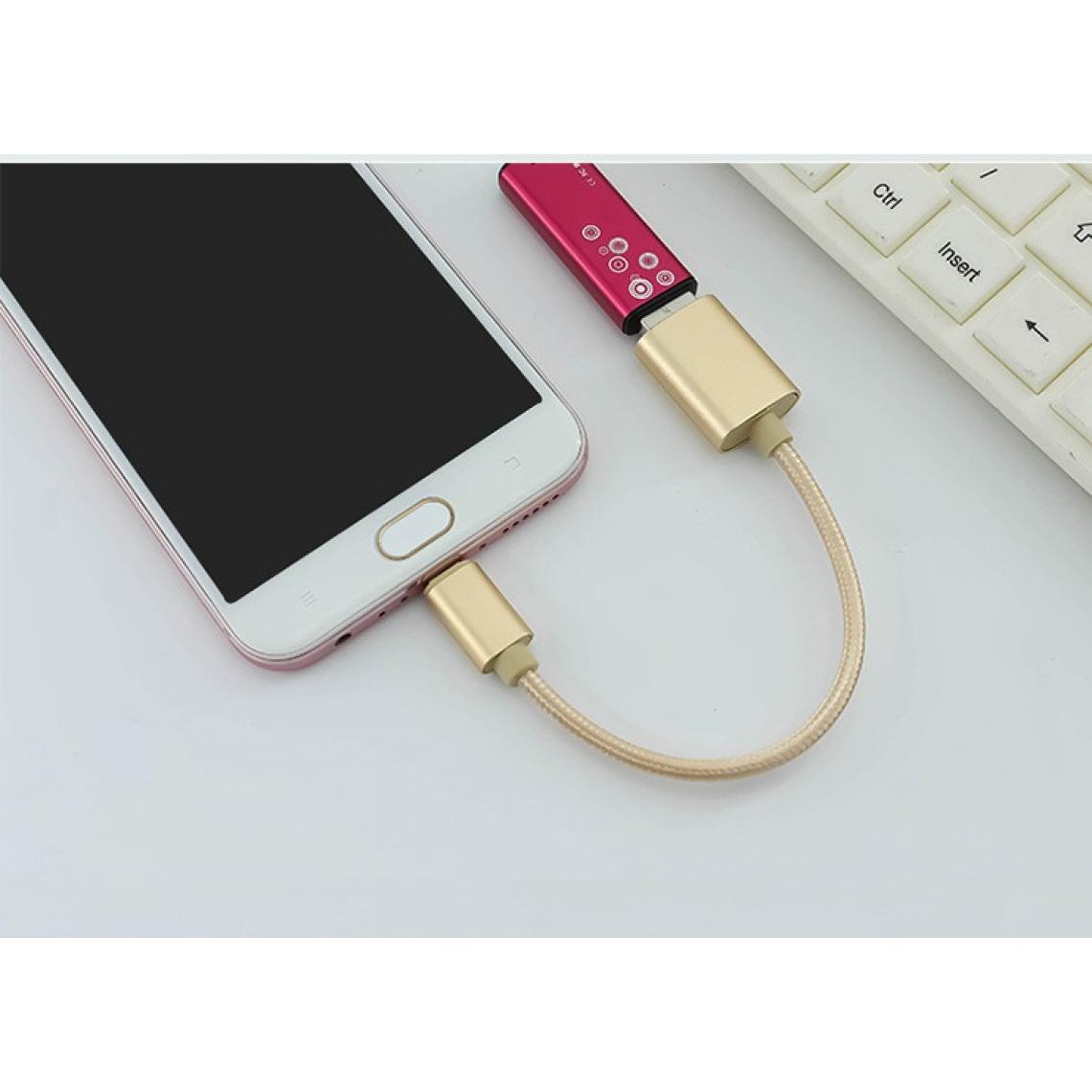 Shot - Adaptateur Type C/USB pour SAMSUNG Galaxy Tab S6 Lite Smartphone & MAC USB-C Clef (OR) - Autres accessoires smartphone
