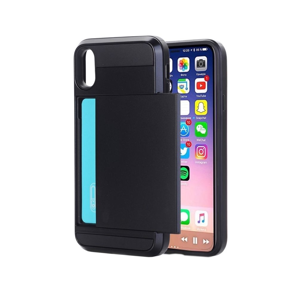 Wewoo - Coque renforcée noir pour iPhone X TPU détachable + PC Housse de protection arrière avec fente carte, petite quantité recommandée avant le lancement de X - Coque, étui smartphone