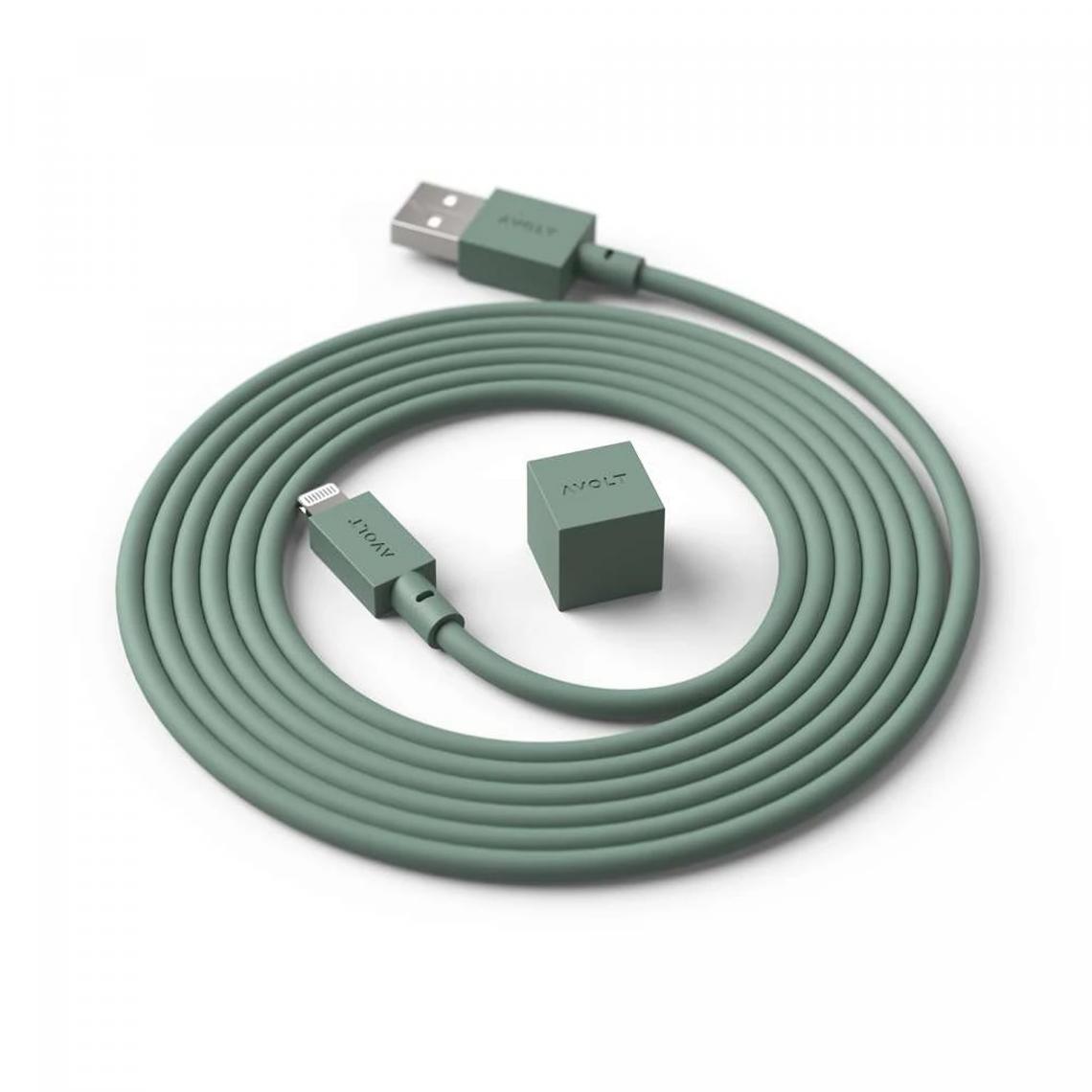 Pp No Name - Cable 1 Avolt USB A 1,8m Oak Green - Vert - Chargeur secteur téléphone