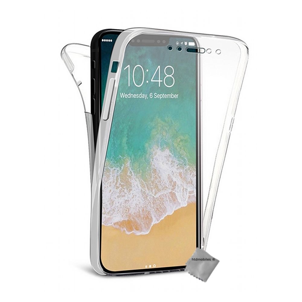 Htdmobiles - Housse etui coque gel 360 integrale Apple iPhone XS + film ecran - TRANSPARENT - Autres accessoires smartphone