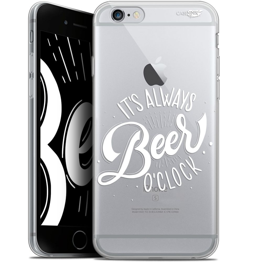 Caseink - Coque arrière Apple iPhone 6/6s (4.7 ) Gel HD [ Nouvelle Collection - Souple - Antichoc - Imprimé en France] Its Beer O'Clock - Coque, étui smartphone
