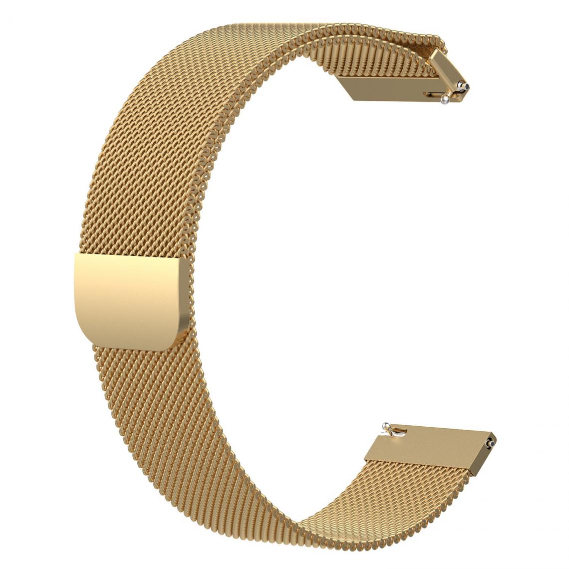 Phonecare - Bracelet Milanese Loop Fermoir Magnétique pour Garmin Marq Athlete - Or - Autres accessoires smartphone