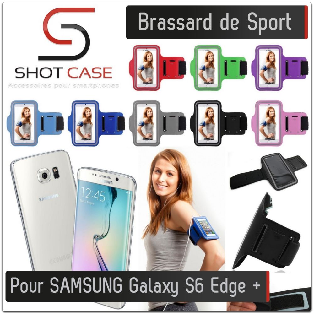 Shot - Brassard Sport SAMSUNG Galaxy S6 Edge + Housse Etui coque (NOIR) - Coque, étui smartphone