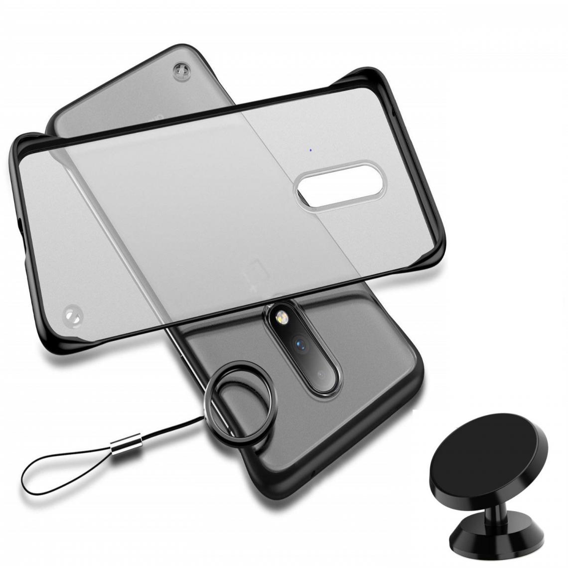 Phonecare - Kit Support Magnétique de Voiture + Coque Invisible Bumper - Samsung A80 - Coque, étui smartphone