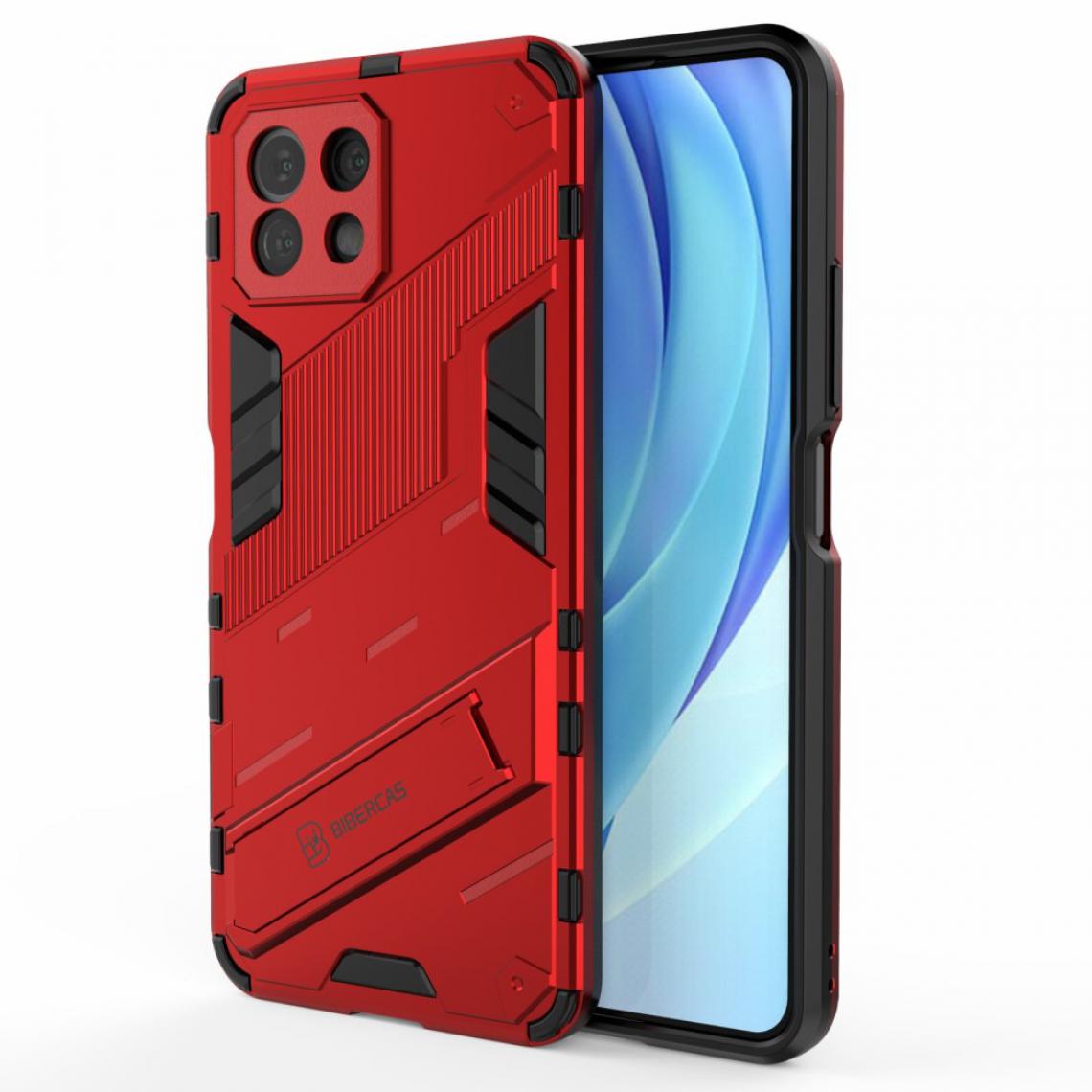 Other - Coque en TPU Hybride antichoc avec béquille pliable rouge pour votre Xiaomi Mi 11 Lite 4G/5G - Coque, étui smartphone