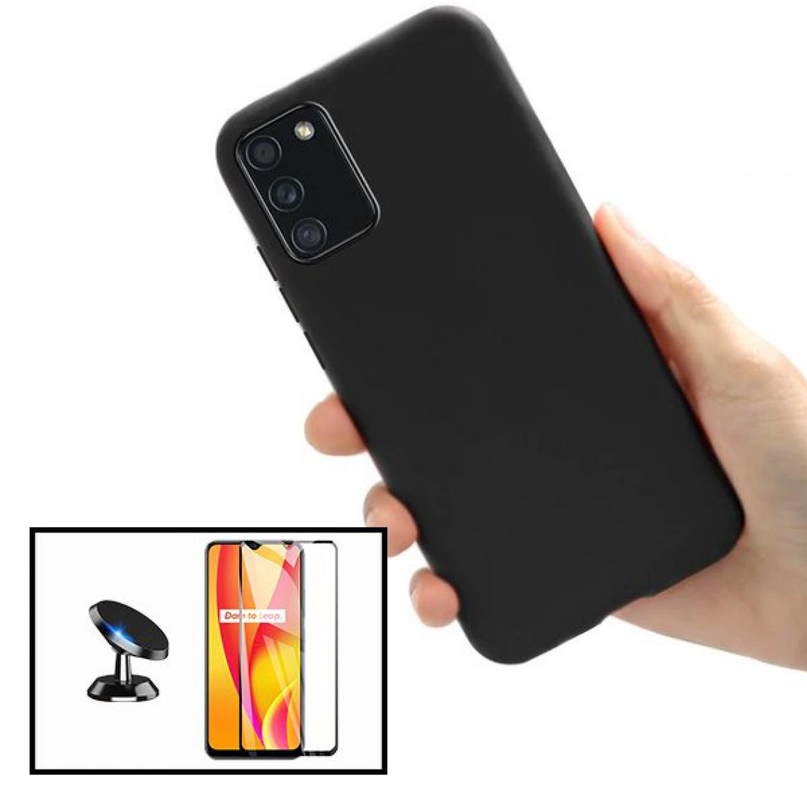 Phonecare - Kit Verre Trempé 5D Full Cover + Coque Silicone Liquide + Support Magnétique Voiture - Samsung Galaxy F02s - Coque, étui smartphone
